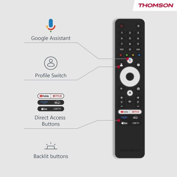 THOMSON 55UG4S14 55″ 139 Ekran Uydu Alıcılı 4K Ultra HD Google LED TV