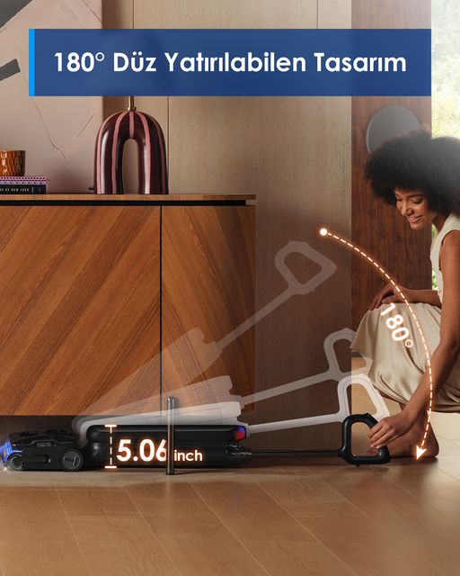 Tineco Floor One S9 Artist Steam Kablosuz Buharlı Akıllı Islak Kuru Süpürge, Zemin Temizleyici Paspas, 140°C Yüksek Isılı Hypersteam Buhar Teknolojisi, 22KPA Güçlü Emiş, iloop Akıllı Emiş
