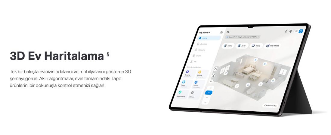 TP-Link Tapo RV30 Max Plus 5300Pa Yüksek Vakum Güçlü Robot Süpürge ve Paspas + Akıllı Otomatik Boşaltma Ünitesi