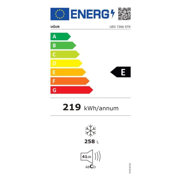 Uğur UED 7266 DTK 258 Lt 7 Çekmeceli Derin Dondurucu E Enerji Sınıfı ile Sessiz Çalışma