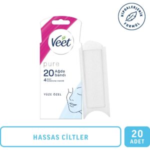 Veet Pure Hipoalerjenik Sir Ağda Bandı Yüz Bölgesi 20'li HBV00000S9DEI